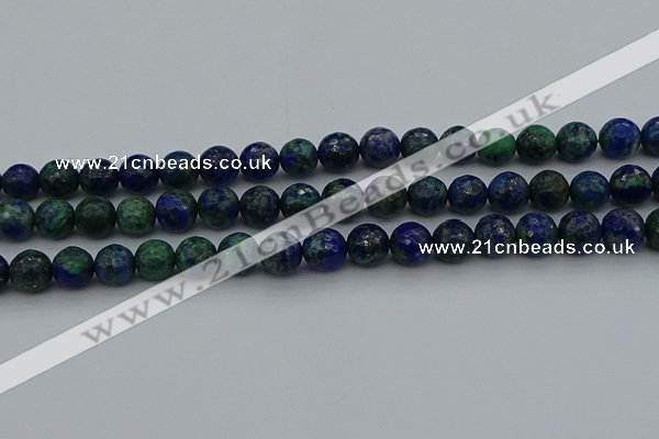 CCS534 15.5 inches 12mm faceted round dyed chrysocolla beads