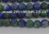 CCS541 15.5 inches 6mm round matte dyed chrysocolla beads