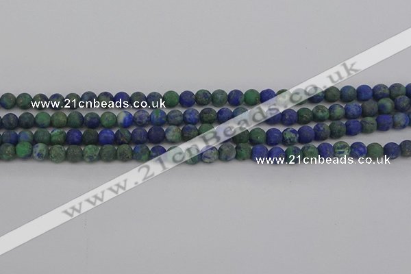 CCS541 15.5 inches 6mm round matte dyed chrysocolla beads