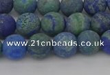 CCS542 15.5 inches 8mm round matte dyed chrysocolla beads