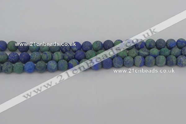 CCS542 15.5 inches 8mm round matte dyed chrysocolla beads