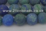 CCS543 15.5 inches 10mm round matte dyed chrysocolla beads
