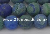 CCS544 15.5 inches 12mm round matte dyed chrysocolla beads