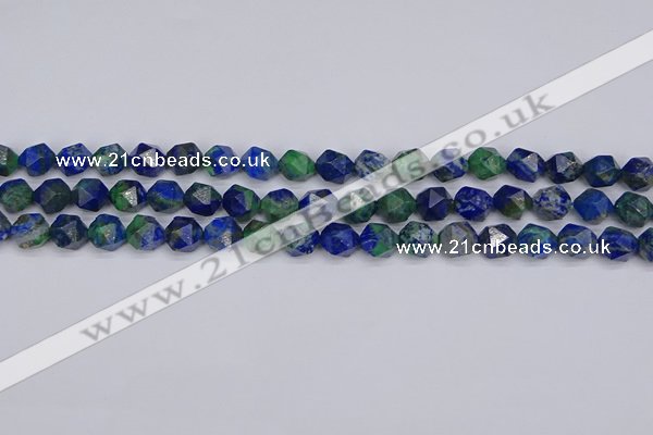 CCS546 15.5 inches 6mm faceted nuggets dyed chrysocolla beads