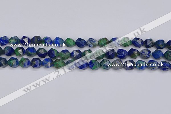 CCS547 15.5 inches 8mm faceted nuggets dyed chrysocolla beads