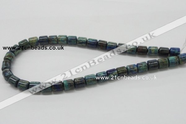 CCS55 16 inches 10*12mm cylinder dyed chrysocolla gemstone beads