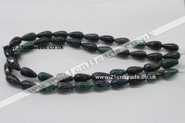 CCS56 16 inches 10*18mm teardrop dyed chrysocolla gemstone beads