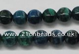 CCS57 16 inches 10*10mm pumpkin dyed chrysocolla gemstone beads