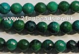 CCS602 15.5 inches 8mm faceted round dyed chrysocolla gemstone beads