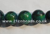 CCS609 15.5 inches 10mm – 20mm round dyed chrysocolla gemstone beads