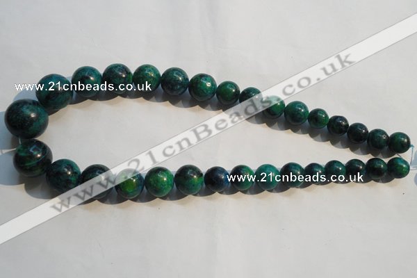 CCS609 15.5 inches 10mm – 20mm round dyed chrysocolla gemstone beads