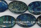 CCS61 16 inches 22*30mm oval dyed chrysocolla gemstone beads