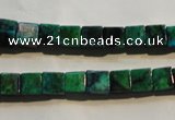 CCS611 15.5 inches 6*6mm cube dyed chrysocolla gemstone beads