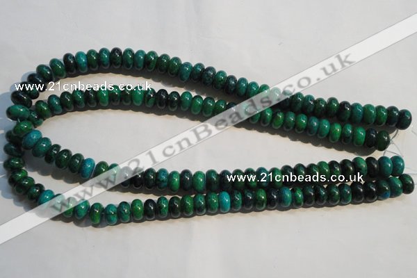 CCS616 15.5 inches 6*10mm rondelle dyed chrysocolla gemstone beads