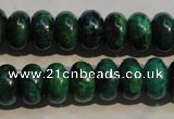 CCS617 15.5 inches 8*12mm rondelle dyed chrysocolla gemstone beads