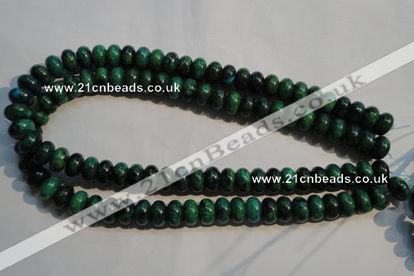 CCS617 15.5 inches 8*12mm rondelle dyed chrysocolla gemstone beads