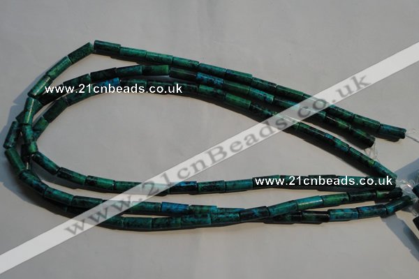 CCS624 15.5 inches 5*13mm tube dyed chrysocolla gemstone beads