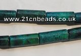 CCS625 15.5 inches 7*18mm tube dyed chrysocolla gemstone beads