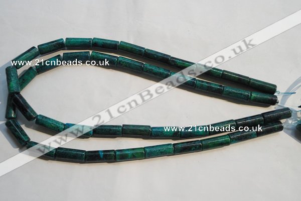 CCS625 15.5 inches 7*18mm tube dyed chrysocolla gemstone beads