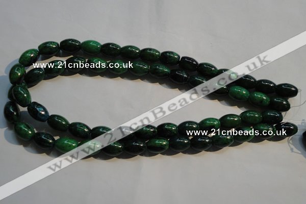 CCS631 15.5 inches 10*14mm rice dyed chrysocolla gemstone beads