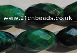 CCS638 15.5 inches 14*25mm faceted rice dyed chrysocolla gemstone beads