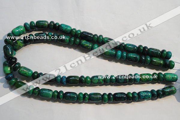 CCS645 15.5 inches 5*10mm rondelle & 10*14mm drum dyed chrysocolla beads