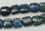 CCS65 16 inches 12*12mm square dyed chrysocolla gemstone beads