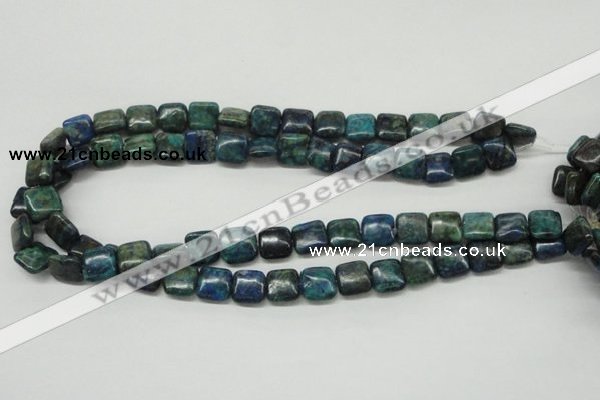 CCS65 16 inches 12*12mm square dyed chrysocolla gemstone beads