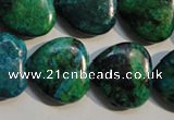 CCS654 15.5 inches 20*20mm heart dyed chrysocolla gemstone beads