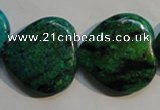 CCS655 15.5 inches 25*25mm heart dyed chrysocolla gemstone beads