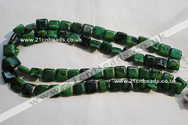 CCS658 15.5 inches 12*12mm square dyed chrysocolla gemstone beads