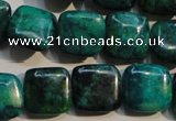 CCS659 15.5 inches 15*15mm square dyed chrysocolla gemstone beads