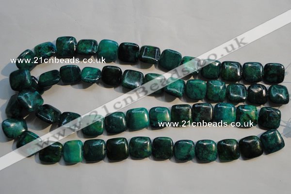 CCS659 15.5 inches 15*15mm square dyed chrysocolla gemstone beads