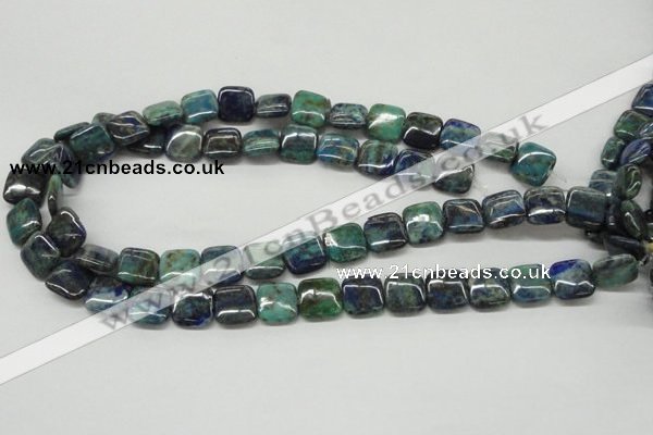 CCS66 16 inches 14*14mm square dyed chrysocolla gemstone beads