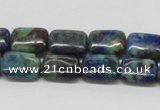 CCS67 16 inches 10*14mm rectangle dyed chrysocolla gemstone beads