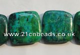 CCS673 15.5 inches 22*22mm square dyed chrysocolla gemstone beads