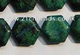 CCS675 15.5 inches 18*20mm hexagon dyed chrysocolla gemstone beads