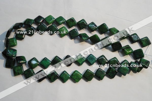 CCS681 15.5 inches 12*12mm diamond dyed chrysocolla gemstone beads