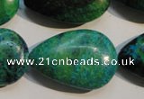 CCS695 15.5 inches 20*30mm flat teardrop dyed chrysocolla beads