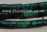 CCS708 15.5 inches 8*16mm flat tube dyed chrysocolla gemstone beads