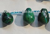 CCS714 Top-drilled 13*18mm teardrop dyed chrysocolla gemstone beads