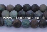 CCS761 15.5 inches 6mm round matte natural chrysocolla beads