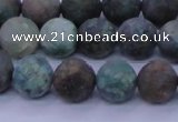 CCS763 15.5 inches 10mm round matte natural chrysocolla beads