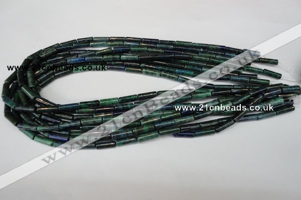 CCS77 15.5 inches 4*13mm tube dyed chrysocolla gemstone beads
