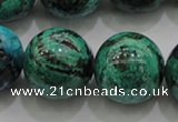 CCS806 15.5 inches 16mm round natural Chinese chrysocolla beads