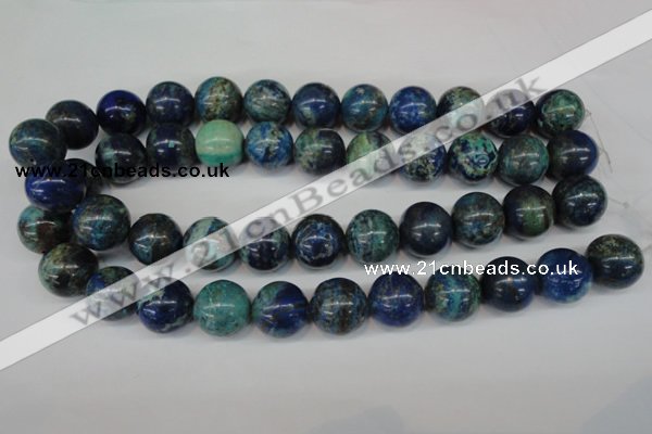 CCS81 15.5 inches 18mm round dyed chrysocolla gemstone beads