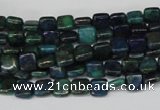 CCS83 15.5 inches 6*6mm square dyed chrysocolla gemstone beads