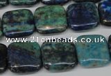 CCS85 15.5 inches 16*16mm square dyed chrysocolla gemstone beads