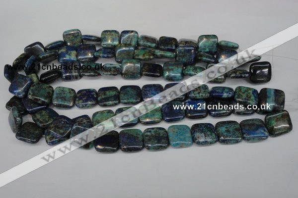 CCS85 15.5 inches 16*16mm square dyed chrysocolla gemstone beads