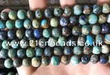 CCS877 15.5 inches 8mm round natural chrysocolla beads wholesale